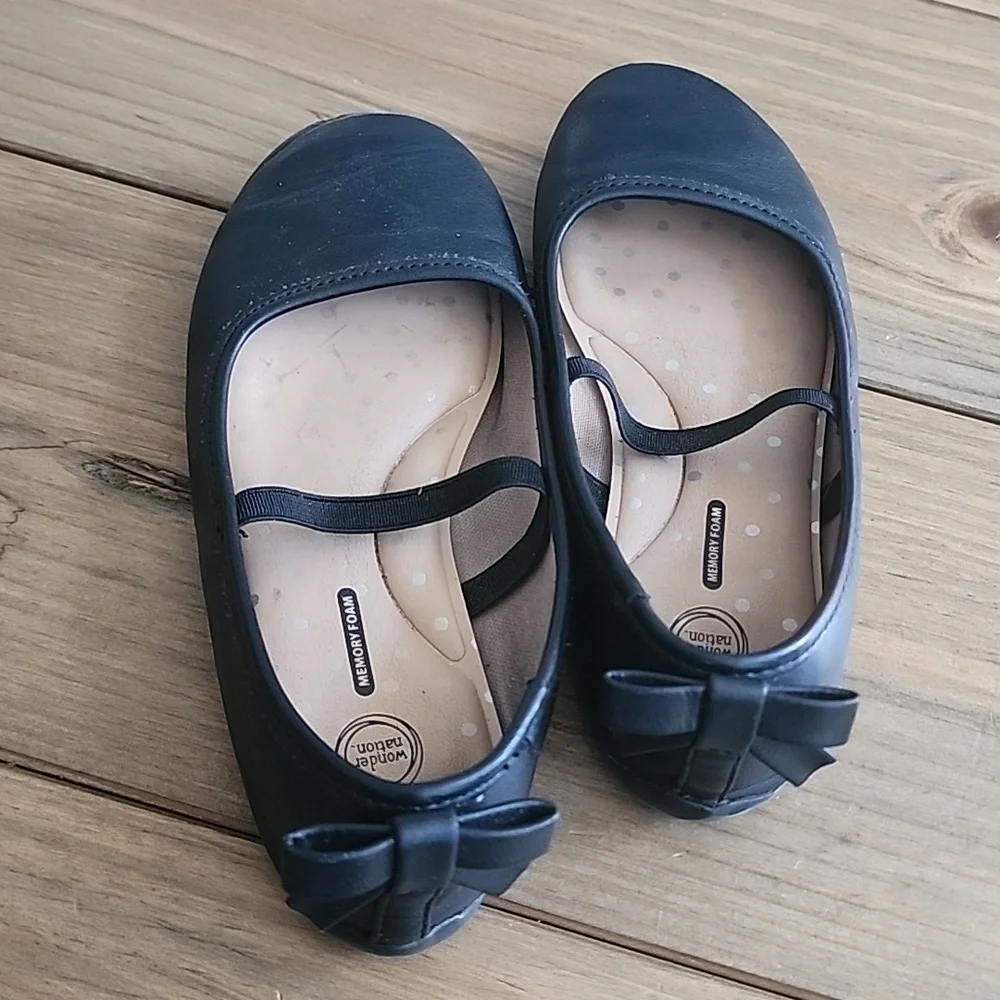 Girls Black Ballet Flats - Size 12